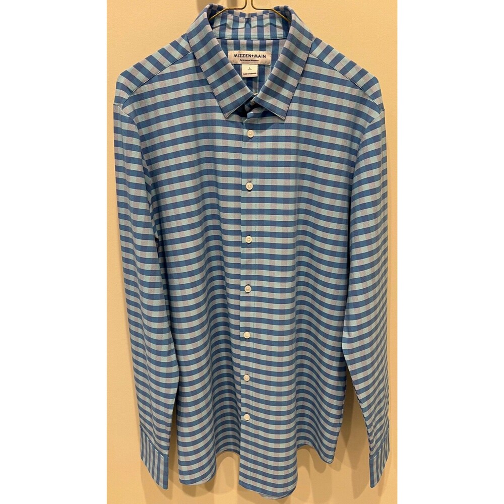 Mizzen + Main Menswear Trim Fit Long Sleeve Button Down Shirt - Men's Size Large